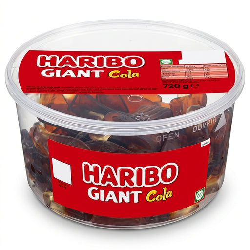 Haribo Giant Cola Bottles | Tub of 40 Pieces | Retro Sweets | Netcrisps