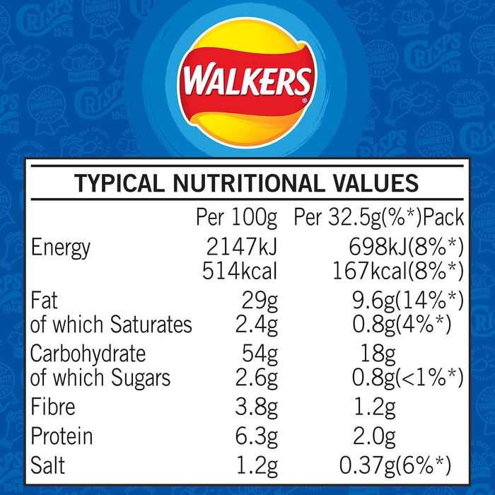 Box of Walkers Cheese and Onion | Box of 32 Packets (45g) proper shop size
