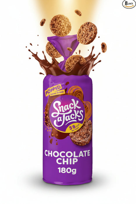 Snack a Jacks Choc Chip Jumbo | 8 x 180g - NetCrisps