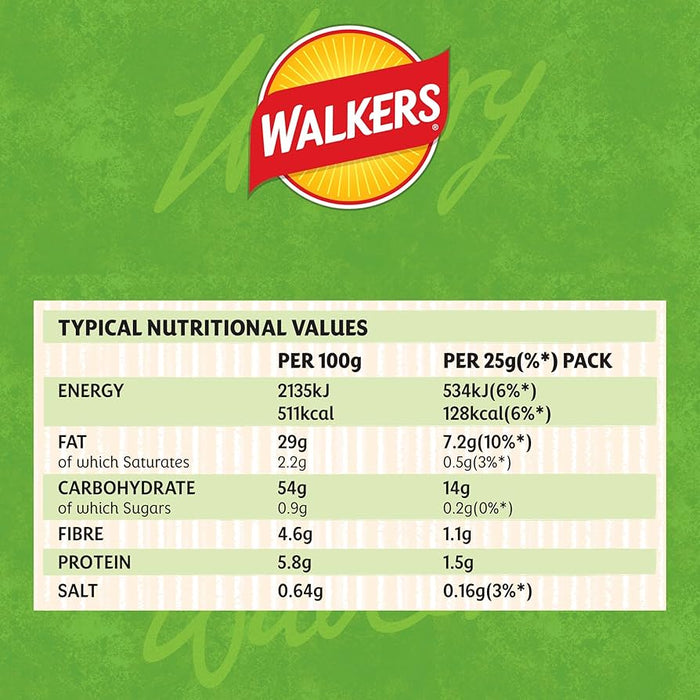Walkers Pickled Onion Crisps | Box of 32 x 45g | Netcrisps