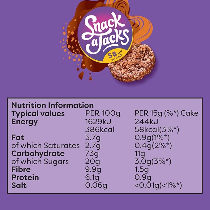 Snack a Jacks Choc Chip Jumbo | 8 x 180g