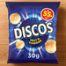 Discos Salt & Vinegar Crisps - 30 x 30g Packs - NetCrisps