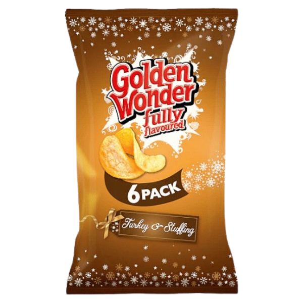 Golden Wonder Turkey & Stuffing Crisps | 6 Pack