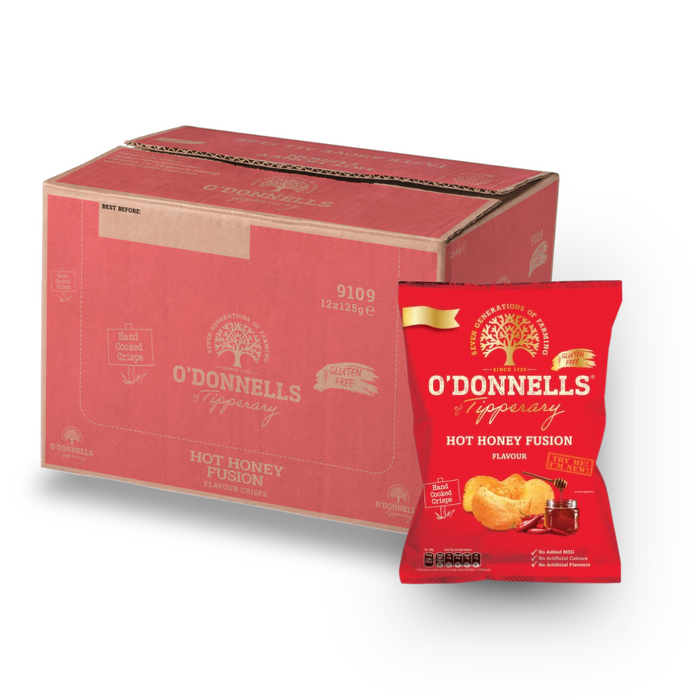 O'Donnells Hot Honey Fusion | Box of 12 Packets (125g)