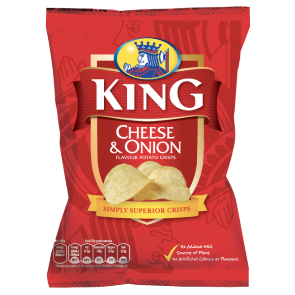 Box of King Cheese and Onion | Box of 50 Packets (37g)