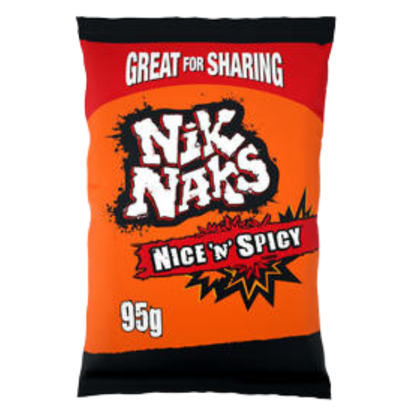 Nik Naks Nice and Spicy | Box of 16 Packets (95g)(Large Sharing Bags)