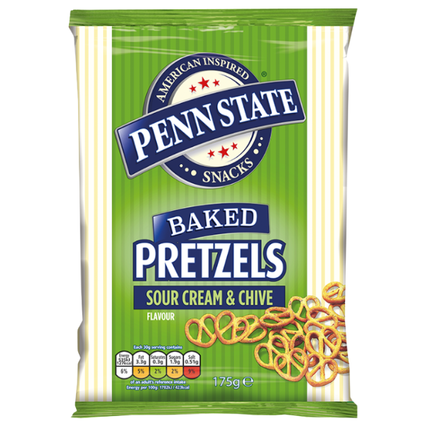 Penn State Sour Cream & Chive Sharing Pretzels Large bag (175g)
