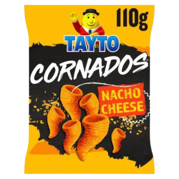 NEW Tayto Cornados Nacho Cheese | Box of 12 Large Sharing Bags (110g)