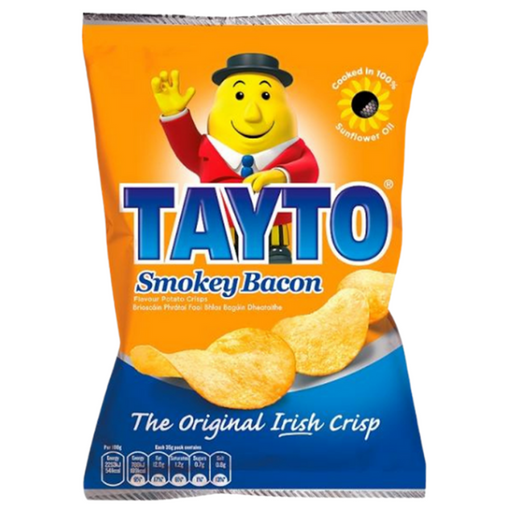 Tayto Smokey Bacon | Box of 50 Packets (37g)