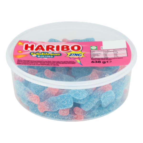 Haribo Bubblegum Bottles Zing | Tub of 75 Pieces