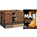 A Box of Walkers Max Sizzling Flame Grilled Steak (24 x 50g) offers bold, ridged potato crisps with signature Walkers branding for a satisfying snack.