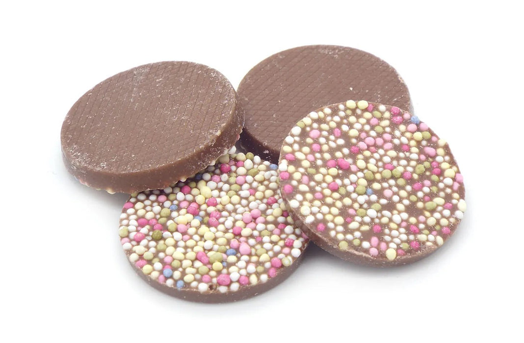 Alma Chocolate Skiffle Discs - Tub of 120 Pieces | Retro Chocolate Sweets - NetCrisps