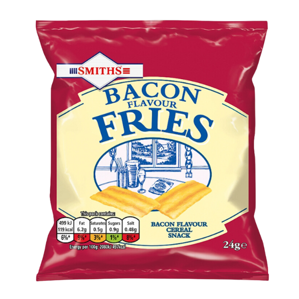 Smiths Bacon Fries | Card of 24 Packets (24g)