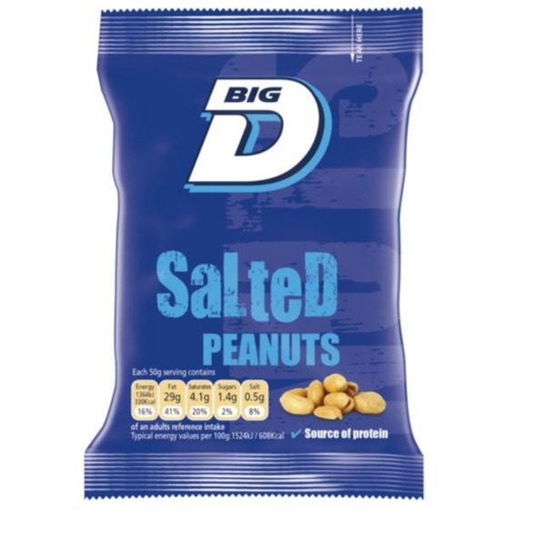 Big D Salted Peanuts Large Bag 200g - NetCrisps