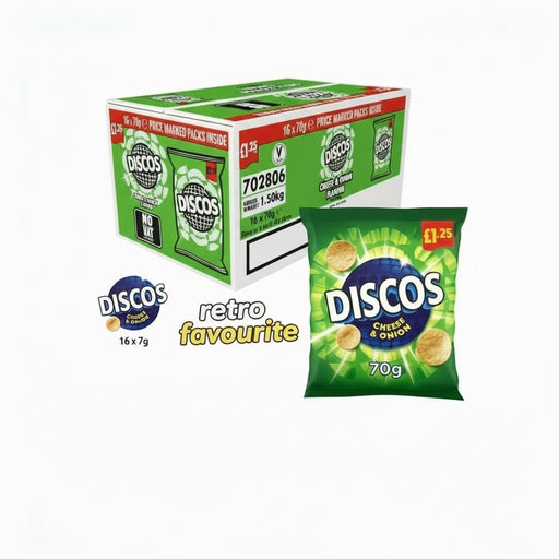 Box of Discos Cheese and Onion | 16 x 70g - NetCrisps