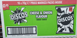 Box of Discos Cheese and Onion | 16 x 70g - Crisps