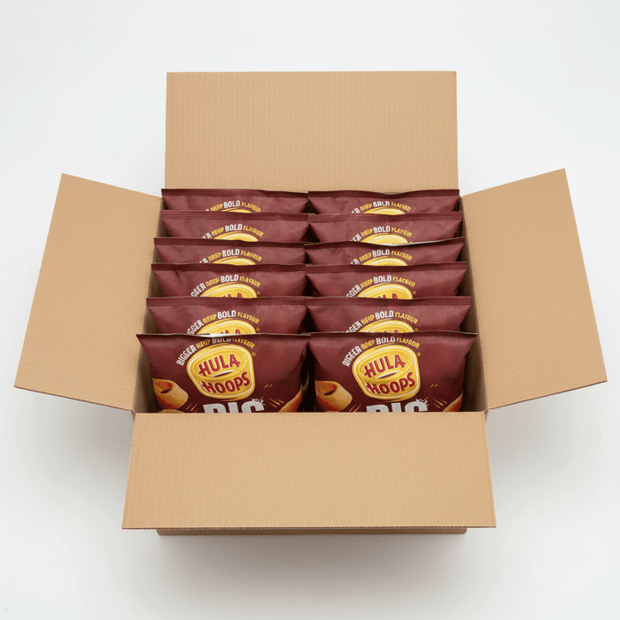 Box of Hula Hoops Big Hoops BBQ Beef | 20 x 70g (Large Sharing Bag) - NetCrisps
