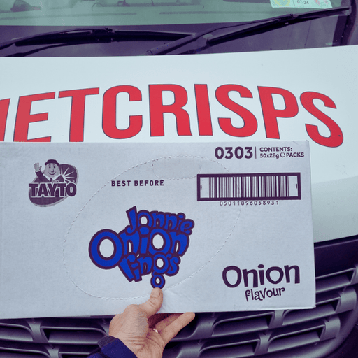 Box of Tayto Jonnie Onion Rings | Box of 50 Packets (28g) - NetCrisps