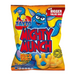 A bright yellow bag of Tayto Mighty Munch snacks, featuring a blue cartoon monster, labeled "Hot & Spicy Flavour" with a value bag highlight.