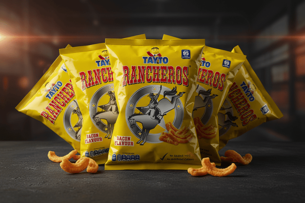 Box of Tayto Rancheros Bacon Flavour | Box of 50 Packets (31g) - NetCrisps