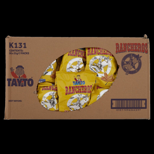 Box of Tayto Rancheros Bacon Flavour | Box of 50 Packets (31g) | Netcrisps - NetCrisps