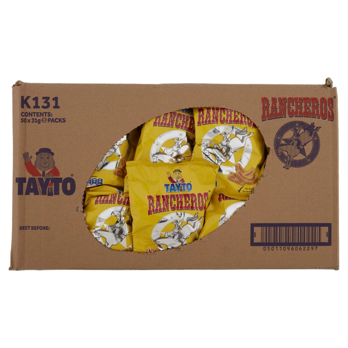 Box of Tayto Rancheros Bacon Flavour | Box of 50 Packets (31g) | Netcrisps - NetCrisps