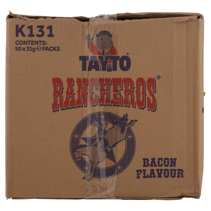 Box of Tayto Rancheros Bacon Flavour | Box of 50 Packets (31g) | Netcrisps - NetCrisps