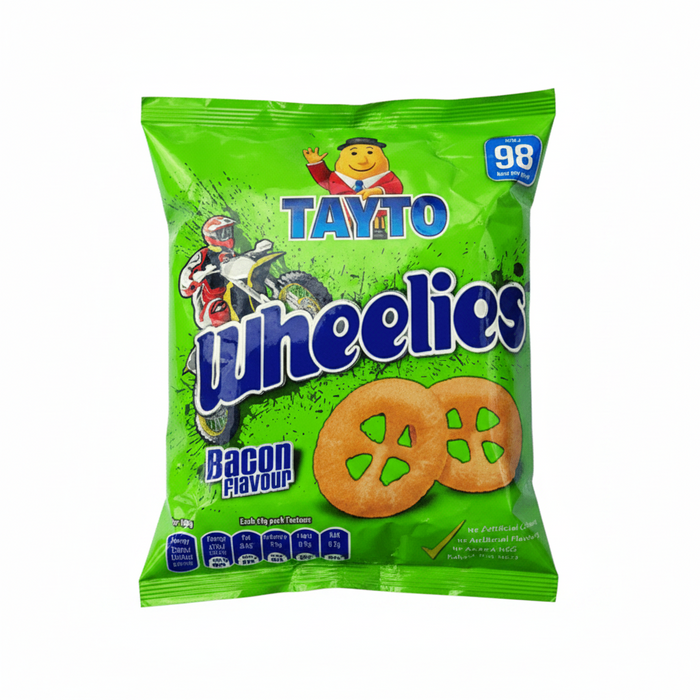 Box of Tayto Wheelies Bacon Flavour | 50 Packets (20g) - NetCrisps