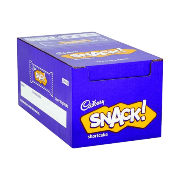 Cadbury Snack Shortcake Biscuits | Box of 36 Packets (40g) - NetCrisps