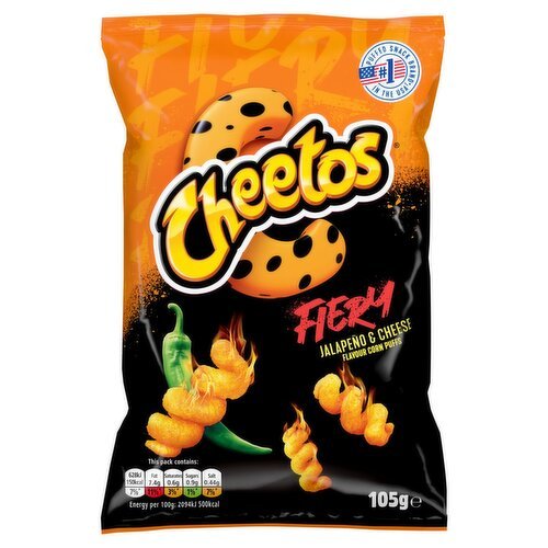 Cheetos Fiery Jalapeno & Cheese | 9X105G - NetCrisps