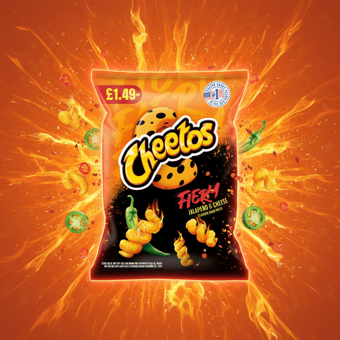 Cheetos Twisted Fiery Jalapeño & Cheese Corn Puffs 105g