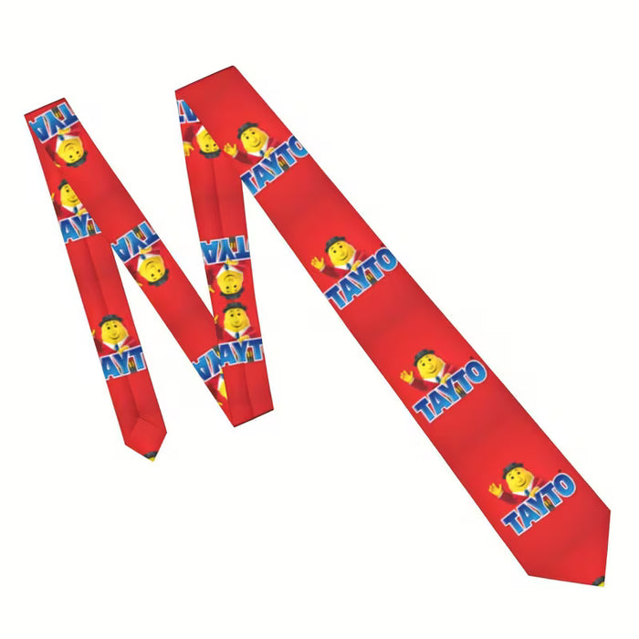 Men's Red Necktie with "TAYTO" Design - NetCrisps