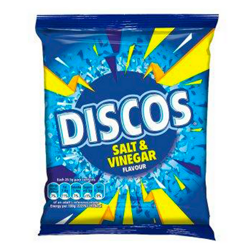 Discos Salt and Vinegar | Box of 24 Packets (25.5g)