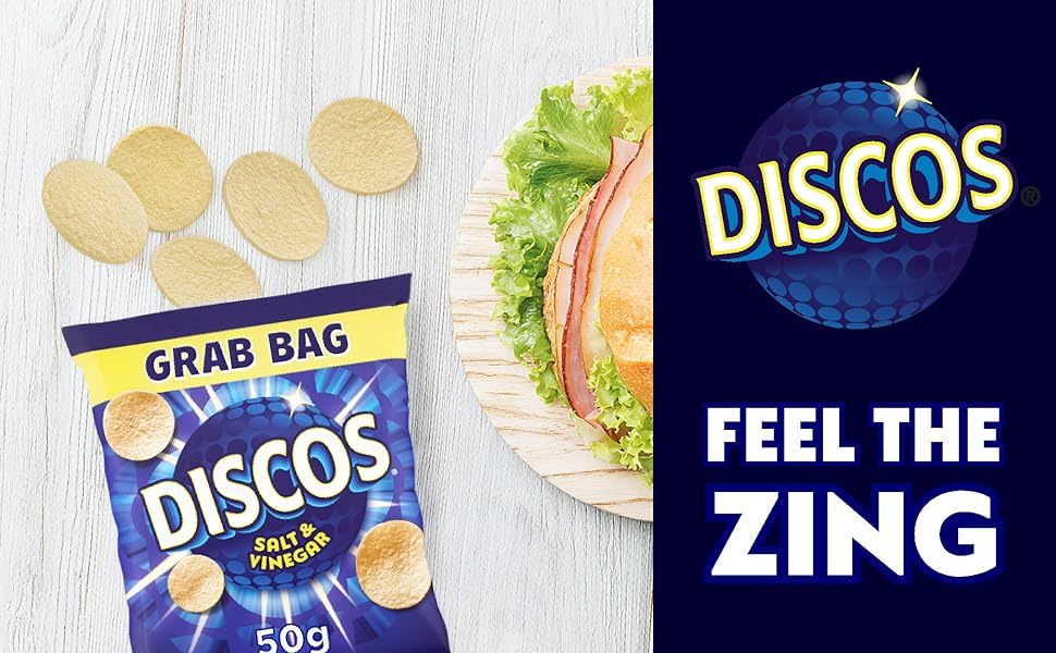 Discos Salt & Vinegar Grab Bag Crisps 50G - NetCrisps