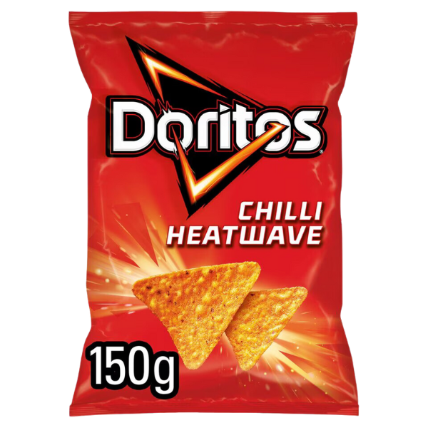 A Large Box Of Doritos Chilli Heatwave | Box of 12 Large Sharing Bags (150g)