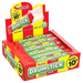 A colorful display box of Swizzels Drumstick chew bars, featuring raspberry and milk flavors