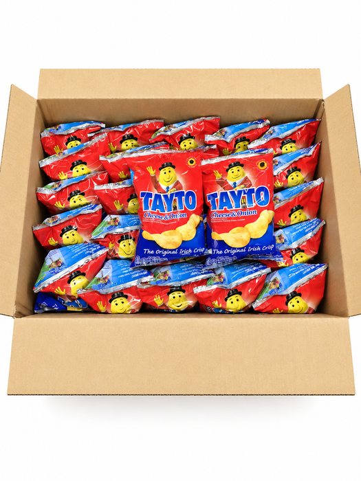 Tayto Cheese and Onion Crisps | Box of 50 x 35g | Ireland's #1 Crisp| Netcrisps