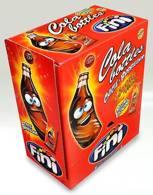 Fini Cola Bottle Bubblegum | Liquid Filled | Box of 200 - NetCrisps