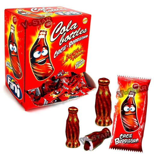 Fini Cola Bottle Bubblegum | Liquid Filled | Box of 200 - NetCrisps