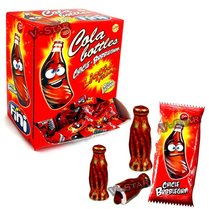 Fini Cola Bottle Bubblegum | Liquid Filled | Box of 200 - NetCrisps