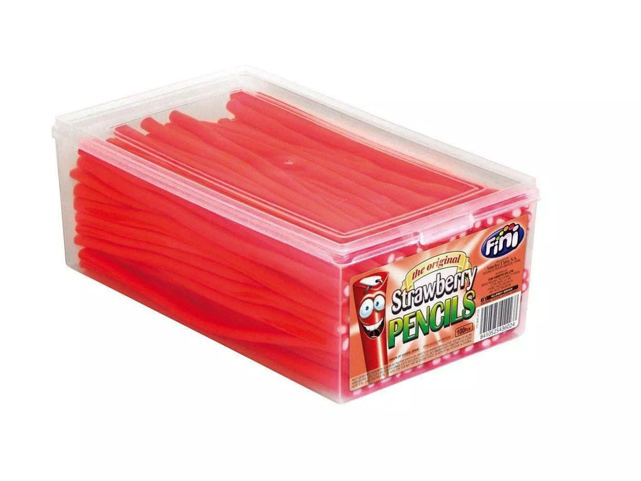 Fini Strawberry Pencils | Tub of 100 Pieces - NetCrisps