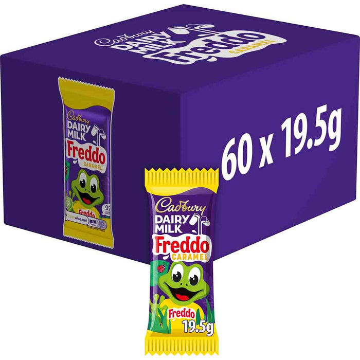 Cadbury Freddo Caramel Bars - Box of 60 x 18g | Dairy Milk Chocolate | Netcrisps