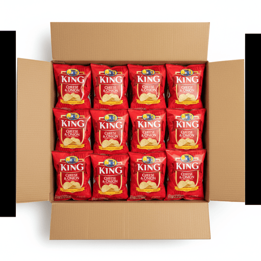 Half Box of King Cheese and Onion | Box of 25 Packets (35g) - NetCrisps