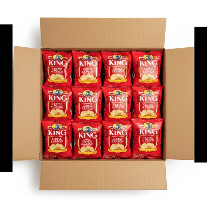 Half Box of King Cheese and Onion | Box of 25 Packets (35g) - NetCrisps