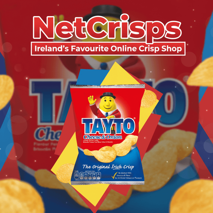 Tayto Cheese and Onion Crisps | Box of 50 x 35g | Ireland's #1 Crisp| Netcrisps