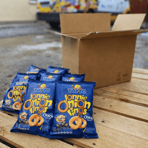 Half Box Of Tayto Jonnie Onion Rings | Box of 25 Packets (28g) - NetCrisps