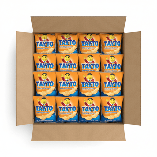 Half Box of Tayto Smokey Bacon | Box of 25 Packets (35g) (Shop/Pub Size) - NetCrisps