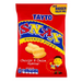 Tayto Snax Potato Puffs, cheese and onion flavor, in a bright red bag featuring a smiling mascot, labeled "New Bigger Value Bag."