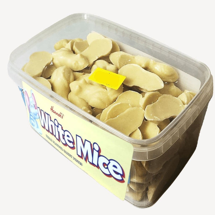 Hannah's White Chocolate Mice Tub - 120 Sweets - NetCrisps