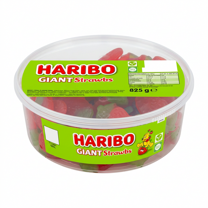 Haribo Giant Strawberries | Tub of 75 Pieces - NetCrisps